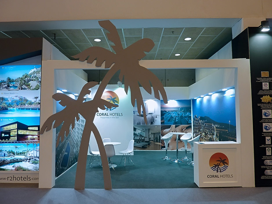 DESIGN AND CONSTRUCTION of a BOOTH for CORAL HOTELS FITUR IFEMA MADRID ESPAÑA